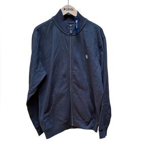 NWT Chaps Full-Zip Front Pockets Embroidered Zip Sweater Fleece‎